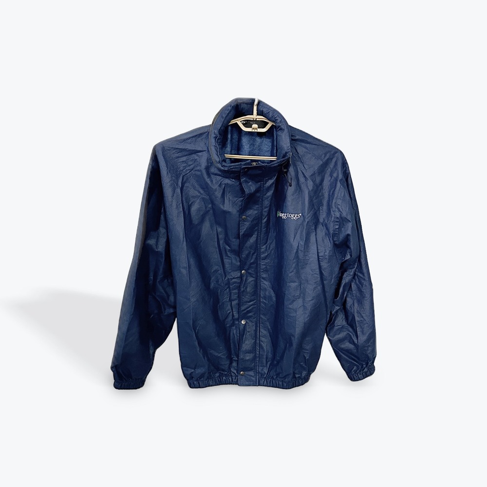 Mens Frogg Toggs Rain Jacket Navy‎ Lightweight Snap Front Packable XL